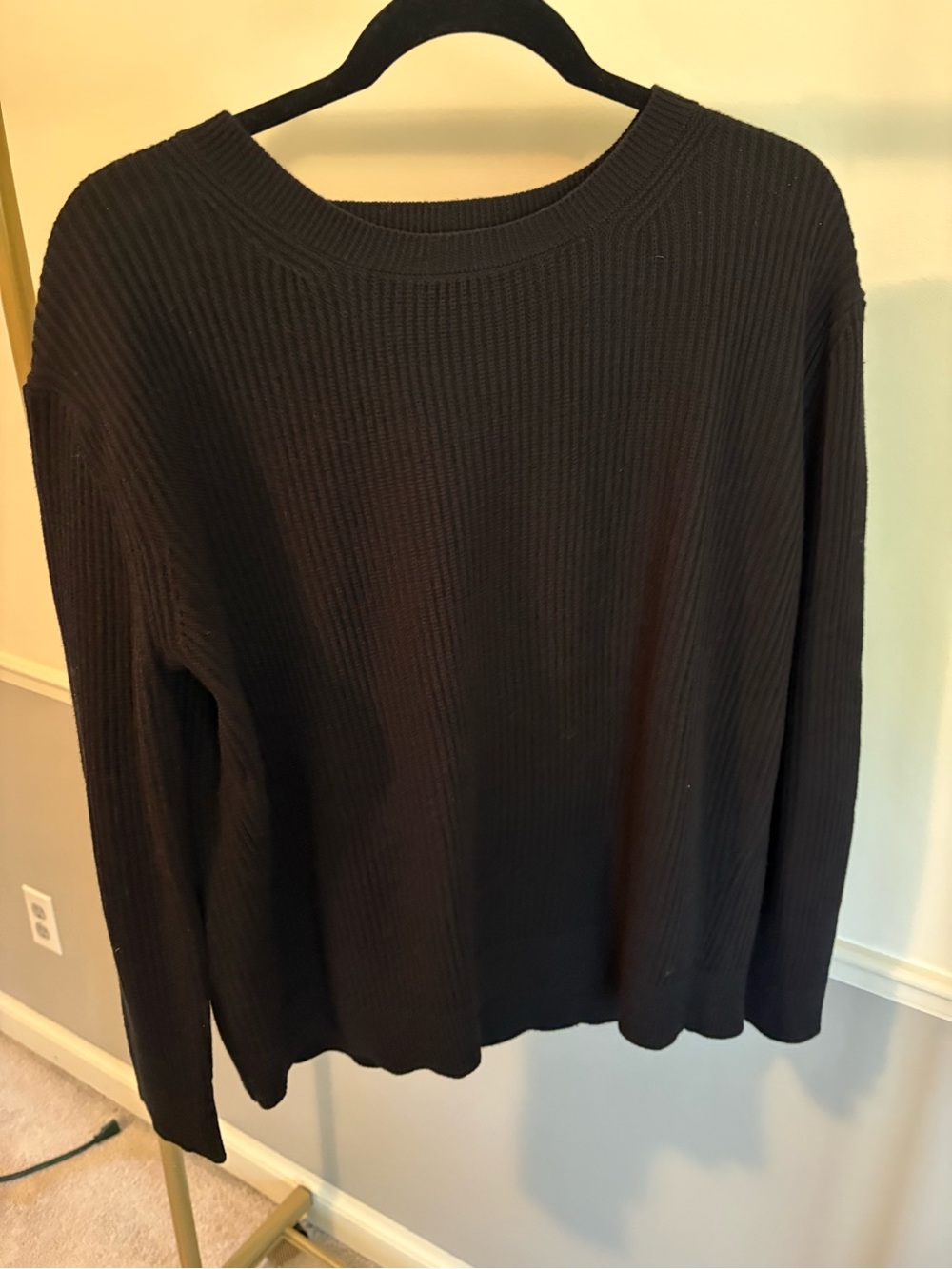 Vince back tie Black Women's Ribbed Knit Sweater